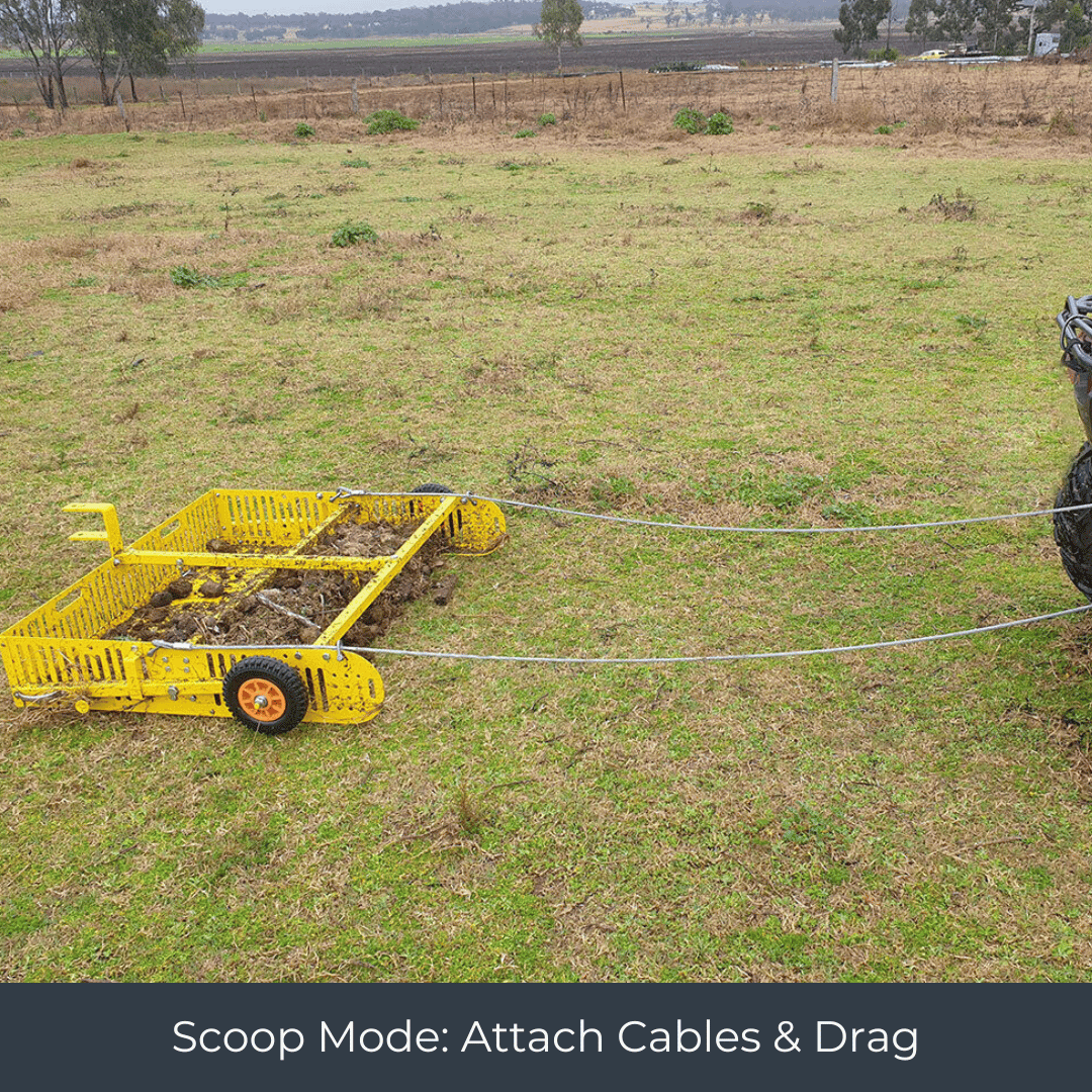 Scoop'N'Tow 2-in-1 Field Cleaner and Trailer