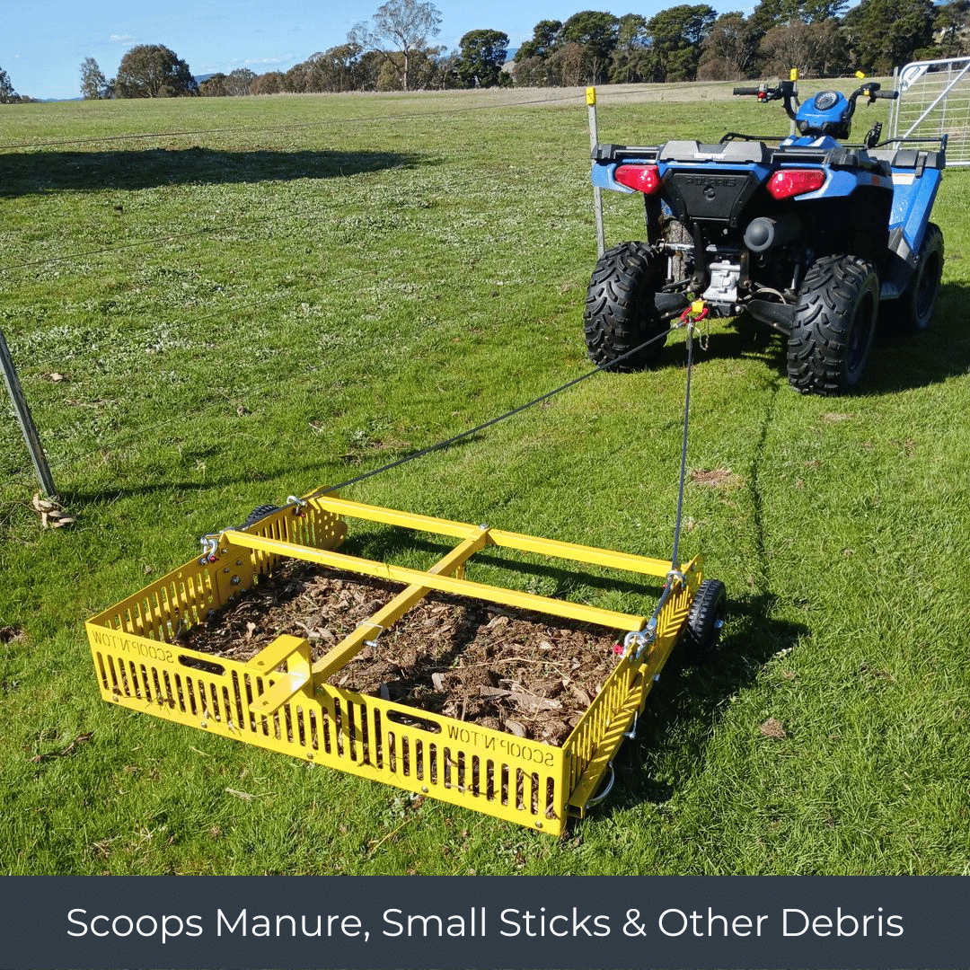 Scoop'N'Tow 2-in-1 Field Cleaner and Trailer