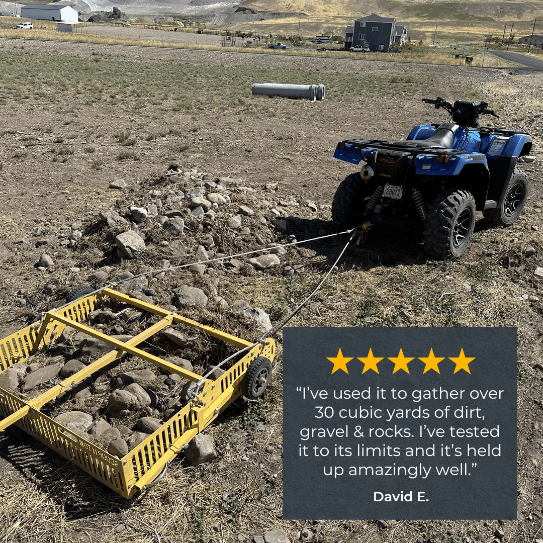 Scoop'N'Tow 2-in-1 Field Cleaner and Trailer