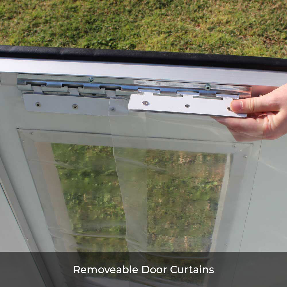 Dog Kennel Removable Door Curtains Farm and Yard CozyCube Dog Kennel